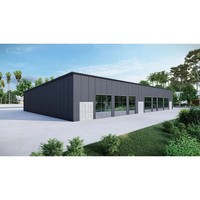 Hangar préfabriqué en acier à ossature métallique, entrepôt modulaire d'atelier industriel préfabriqué personnalisé à faible coût