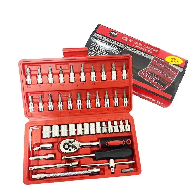 렌치 46pcs 스타 Torx 소켓 도구 세트 기계 수리 도구 키트 ferramentas Repa에 대한 Torx 비트 어댑터가있는 남성 여성 소켓