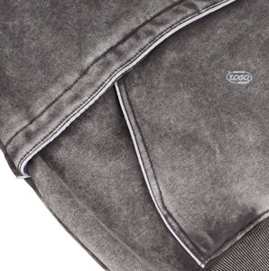 Sudadera extragrande vintage de invierno personalizada, gruesa, desgastada, con cremallera corta, parche bordado, unisex, con efecto ácido - Product Image 5