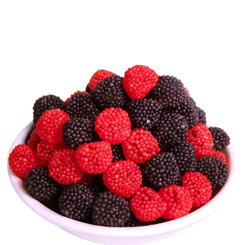 Factory Price Red And Black Delicious Raspberry Soft Candy