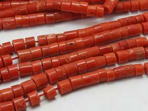 Cuentas de Coral Rojo Italiano Pulido Liso en Forma de Moneda/Botón/Rueda, Hilo de 8 Pulgadas, 4-6MM, Piedra Natural PMEGEMSBEADS Tercera Marca - Product Image 4