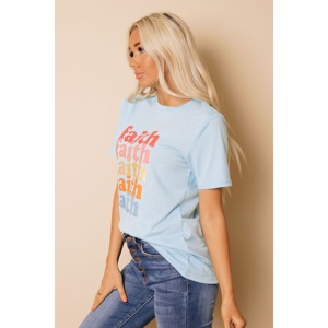 TD Faith Ladies girocollo t-shirt in cotone traspirante maglia di seta di alta qualità Casual con scritte floreali Short Top 2XL 3XL disponibile - Product Image 2