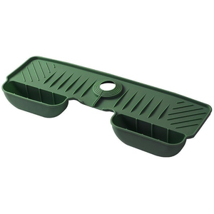 Tapis anti-éclaboussures en silicone pour robinet, tapis de récupération d'eau, tapis d'évier, plateau de séchage, support pour éponge à vaisselle, organisateur d'accessoires pour évier de cuisine - Product Image 1
