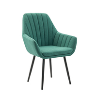 Chaise de bar nordique moderne confortable à dossier haut en tissu bouclé et velours coloré de haute qualité pour salle à manger, extérieur et bar à domicile