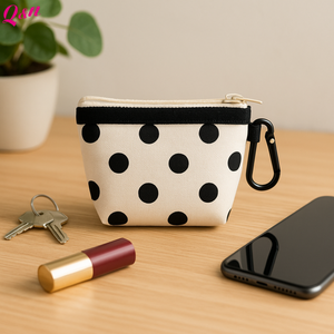 กระเป๋าเครื่องสำอางแฟชั่นขนาดเล็กพกพากลางแจ้งกระเป๋าใส่กุญแจราคาถูกน่ารักกระเป๋าใส่เหรียญกระเป๋าผ้าแคนวาสสุดประณีตเรียบสำหรับผู้หญิงกระเป๋าใส่เหรียญ - Product Image 5