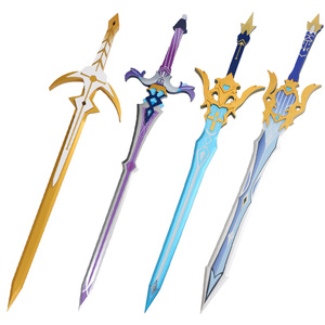 Espadas de Juguete de Madera de <span class=keywords><strong>Genshin</strong></span> <span class=keywords><strong>Impact</strong></span> para Cosplay, Arco de Guerra Favonius, Arco de Hierro, Flecha, Espada <span class=keywords><strong>Samurai</strong></span>, Accesorios de Armas para Cosplay de Madera - Product Image 3