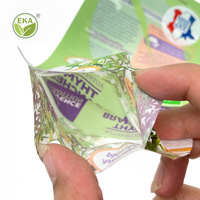 Sacs d'emballage alimentaire personnalisés en matériaux recyclés avec fenêtre transparente, trou de suspension et fermeture composite, format stand-up