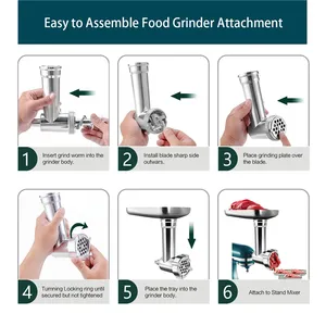 Voedsel Vleesmolen Attachment Accessoires Voor Kitchenaid Stand Mixers Inbegrepen 2 Worst Stuffers