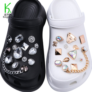 Accesorios de aleación para decoración de zapatos, hebilla de zapato, <span class=keywords><strong>adornos</strong></span> de cadena de diamantes de imitación de cristal acrílico, novedad - Product Image 5