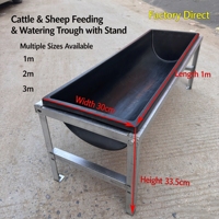 Abreuvoir pour bétail en plastique épais résistant aux UV et au gel, abreuvoir pour l'alimentation et l'eau des animaux d'élevage pour les vaches, les moutons et les fermes