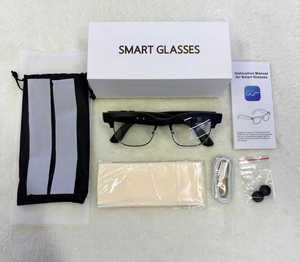Lunettes intelligentes à double caméra, monture en plastique noir et titane, unisexe - Product Image 5