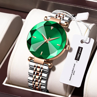 Montre à quartz de luxe exquise avec cadran en verre et pierres précieuses, bracelet en acier inoxydable, boîtier en alliage – Cadeau idéal pour la Saint-Valentin ou un anniversaire pour femme