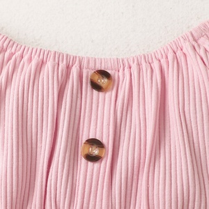 Stile coreano bambina manica corta + Shorts + foulard 3 pezzi abbigliamento estivo bambino set 12-18 mesi - Product Image 3