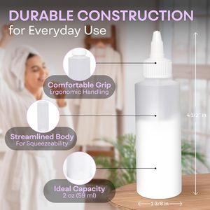 Empty Cosmetic Packaging <b>Plastic</b> Bottles Long Applicator Eyelashes Glue Twist <b>Cap</b> Nozzle Hair Growth Toothpaste Bottle Wigs Rose - Product Image 2