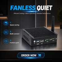 Komputer Industri Murah Intel J1900 Quad Core 6USB 1COM Tanpa Kipas Pc Mini
