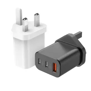 UK 3 pin plug charger head 20w 30w type c mobile phone notebook chargers PD PPS fast charge usb-c adapter