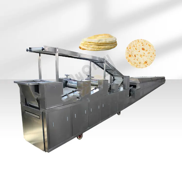 Roti Chapati เครื่องโรลเลอร์7000ต่อชั่วโมง,เครื่องทำข้าวเกรียบแบบตุรกีสี่เหลี่ยมผืนผ้า
