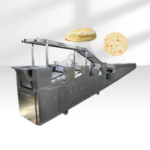 Roti Chapati滚筒机每小时7000土耳其玉米饼矩形Lavash成型机