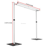 Support d'étagère rétractable réglable en alliage d'aluminium Supports de fleurs artificielles pour décoration murale de mariage de cerf Support de fond pour tuyau drapé