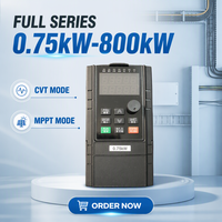 Variador de Frecuencia (VFD) de Ahorro de Energía, 220V Monofásico a 3 Fases 380V, 7.5kW 10HP, para Bomba de Agua Solar MPPT, Ventilador y CNC