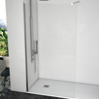 Cabine de douche en verre trempé argentée, design simple et personnalisable, pour salle de bain, douche, toilettes, Daya
