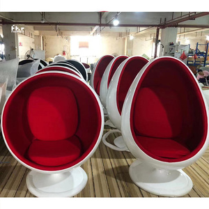 Sedia a Uovo in Fibra di Vetro, Arredamento per Ristoranti, Hotel, Soggiorno e Uso Esterno - Design Nordico, Sedia da Pranzo Commerciale - Product Image 5