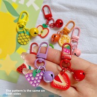 Porte-clés créatif en forme de fruit, pendentif en argile polymère, accessoires mignons, ornements à suspendre pour sac de couple, petit cadeau pour enfants