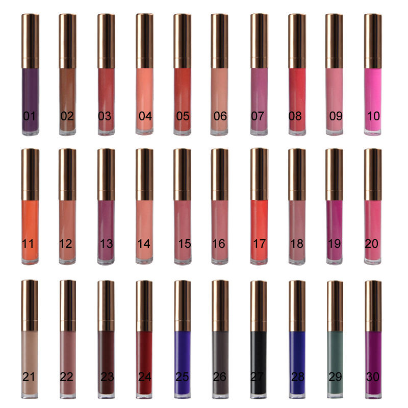40 Colors Vegan Waterproof Organic Lip Gloss Vendor Wholesale Custom Long Lasting Nude Private Label Matte Liquid Lipstick