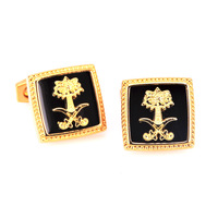Gemelos franceses con patrón de dragón dorado y florales azules, de cobre, estilo vintage, con diseño de rejilla, botones para camisa de negocios