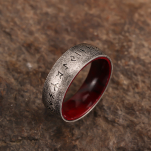 Viching Souvenir anello in acciaio inossidabile anello da uomo vichinga anello runico Norse <span class=keywords><strong>gioielli</strong></span> <span class=keywords><strong>vichinghi</strong></span> - Product Image 3