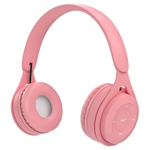 Y08 Headphone Portabel Gaya Macaron, Headset Nirkabel Dapat Dipakai BT V5.0 Edisi Mini dengan Mikrofon Permainan Siswa