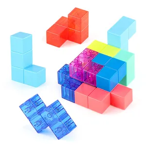 ขายร้อนสินค้าใหม่คริสต์มาสของขวัญบล็อกตัวต่อดันฟองปริศนาแม่เหล็ก Cube ของเล่นชุดบรรจุภัณฑ์