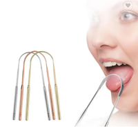 Grattoirs de langue durables en acier inoxydable, outils de nettoyage de langue