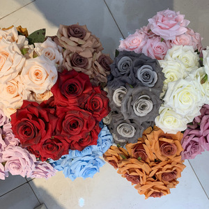 Ramo de rosas artificiales de estilo europeo con diamantes de 9 cabezas para bodas, decoración de Pascua y Acción de Gracias, rosas de seda de larga duración de 3 a 5 años - Product Image 2