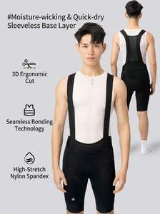 Cuissard de cyclisme de compétition de qualité supérieure, grande taille, unisexe, avec coussin de selle en chamois importé d'Italie et absorption des chocs - Product Image 6