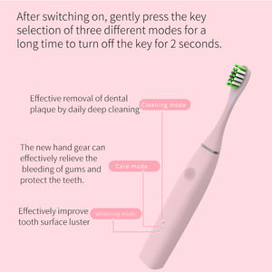 Spazzolino elettrico ricaricabile USB-potente spazzolino sbiancante e vibrante per la pulizia dei denti - Product Image 4
