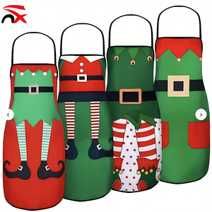 Tablier OEM 50*70cm <span class=keywords><strong>à</strong></span> design personnalisé sur le thème de Noël, tablier <span class=keywords><strong>pas</strong></span> <span class=keywords><strong>cher</strong></span>, imperméable, 100% polyester, léger, pour la cuisine et l'extérieur - Product Image 1