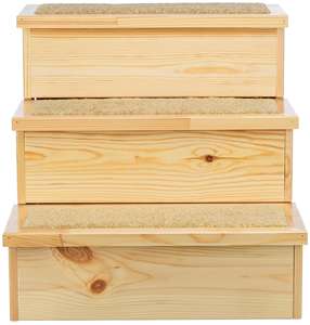 Hunde förmige Holztreppe mit rutsch festem Teppich Geeignet für Betten und Sofas Mit zusätzlichem Stauraum Einfach zu lagern - Product Image 2