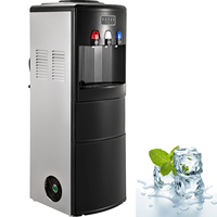 Machine à glace avec baril d'eau 2 en 1, distributeur d'eau, pour la fabrication de glaçons, avec des bouteilles