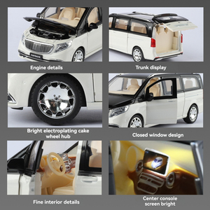 Modèle de voiture électrique en alliage <span class=keywords><strong>XHD</strong></span> 1:24 Benz VS680 avec télécommande, ouverture des portes, rebond et antichoc, jouet cadeau, collection de modèles - Product Image 4