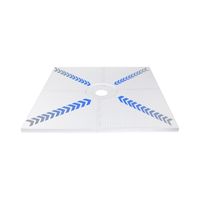 Système de receveur de douche pré-coudé CUPC 48x48 pouces, kit de receveur de douche étanche facile à installer avec rebords et drain intégré