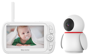 <span class=keywords><strong>Babyphone</strong></span> vidéo sans fil, écran 900ft, interphone bidirectionnel avec Rotation d'inclinaison, vidéo couleur, 5 pouces, pour la Surveillance à domicile, activé par le son - Product Image 2