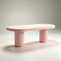 Comptoir de présentation de bijoux de haute qualité, personnalisé, design rose cannelé populaire, éclairage LED, robuste et écologique