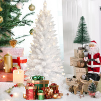 Sapin de Noël artificiel blanc de 90 cm (3 pieds) avec 88 pointes et lumières UL pour la maison et le bureau - Vente en gros pour le Nouvel An
