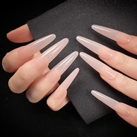 Fabrieksgemaakte 10 stuks kunstnagels gel transparant solide opzetnagels voor Valentijnsnagels