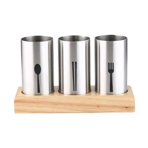 New Arrival Stainless Steel Restaurant Kitchen Flatware Cutlery Holder For Table