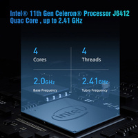 Gran oferta, Mini PC Industrial portátil NUC Sin ventilador, caja nueva Win7 C2D/8/10/11 Linux Quad Core, arranque automático sin disco J6412 J6413 DDR4