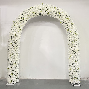 Bruiloft Hotel Decoratie Boog Wit Rood Zijden Bloemen Bruiloft Accessoires Simulatie Bloemstuk - Product Image 2