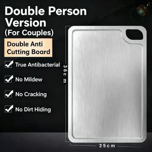 316 Pure Titanium <strong>Chopping</strong> <strong>Block</strong> Moisture &amp; Mold-Proof Cutting Board for Vegetables Fruits &amp; Cooked Food - Product Image 2
