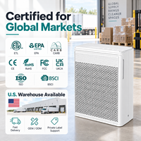 Purificateur d'air commercial haut de gamme avec filtre HEPA, purificateur d'air intelligent pour la maison, contre la fumée des incendies, les allergies, les animaux domestiques, grandes pièces, ventilateur H13